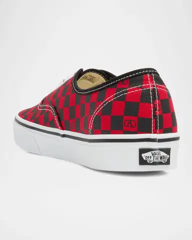 Valentino Garavani x Vans Men's Tess St VLogo Check Canvas Low-Top Sneakers | Thumbnail 4 Valentino Garavani x Vans Men's Tess St VLogo Check Canvas Low-Top Sneakers | Thumbnail 4