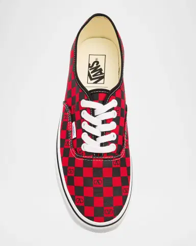 Valentino Garavani x Vans Men's Tess St VLogo Check Canvas Low-Top Sneakers | Thumbnail 6 Valentino Garavani x Vans Men's Tess St VLogo Check Canvas Low-Top Sneakers | Thumbnail 6