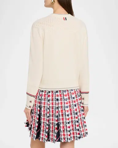 Thom Browne Pointelle Fair Isle Crewneck Sweater | Thumbnail 3 Thom Browne Pointelle Fair Isle Crewneck Sweater | Thumbnail 3
