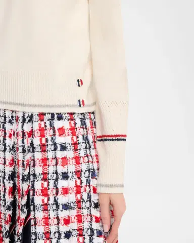 Thom Browne Pointelle Fair Isle Crewneck Sweater | Thumbnail 5 Thom Browne Pointelle Fair Isle Crewneck Sweater | Thumbnail 5