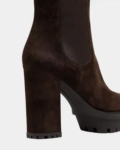 Gianvito Rossi Suede Lug-Sole Booties | Thumbnail 2 Gianvito Rossi Suede Lug-Sole Booties | Thumbnail 2