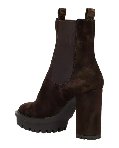 Gianvito Rossi Suede Lug-Sole Booties | Thumbnail 1 Gianvito Rossi Suede Lug-Sole Booties | Thumbnail 1