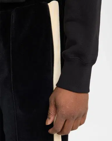 Valentino Garavani Men's Velvet Pintuck Stripe Sweatpants | Thumbnail 5 Valentino Garavani Men's Velvet Pintuck Stripe Sweatpants | Thumbnail 5