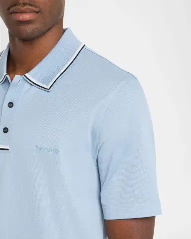 Ferragamo Men 's Cotton Contrast-Trim Polo Shirt | Thumbnail 5 Ferragamo Men 's Cotton Contrast-Trim Polo Shirt | Thumbnail 5
