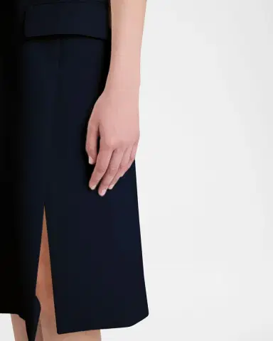 FERRAGAMO Split V-Neck Sleeveless Crepe Midi Dress | Thumbnail 5 FERRAGAMO Split V-Neck Sleeveless Crepe Midi Dress | Thumbnail 5