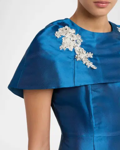 Mestiza New York Eve Cape Silk Twill Column Gown | Thumbnail 5 Mestiza New York Eve Cape Silk Twill Column Gown | Thumbnail 5