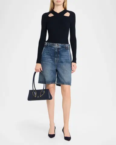 Christian Louboutin Venus Calf Leather Baguette Shoulder Bag | Thumbnail 5 Christian Louboutin Venus Calf Leather Baguette Shoulder Bag | Thumbnail 5