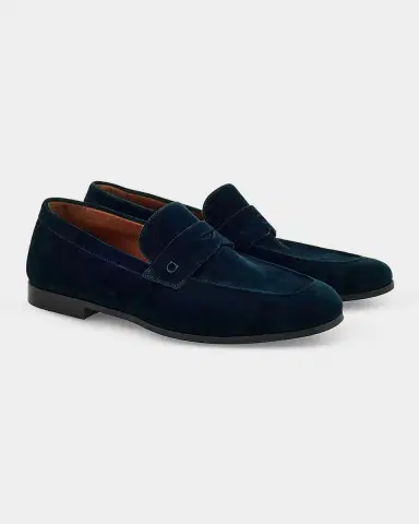 Ferragamo Men 's Tiberio Suede Penny Loafers | Thumbnail 5 Ferragamo Men 's Tiberio Suede Penny Loafers | Thumbnail 5