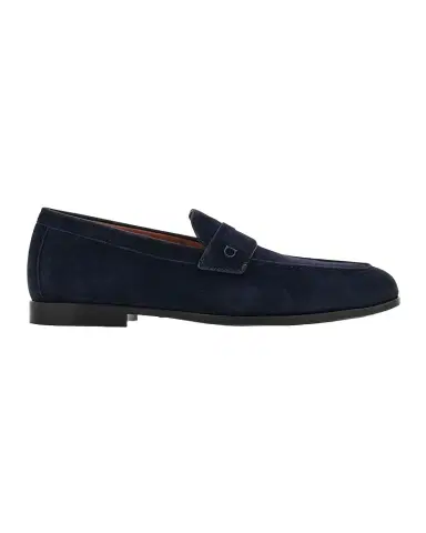 Ferragamo Men 's Tiberio Suede Penny Loafers | Thumbnail 1 Ferragamo Men 's Tiberio Suede Penny Loafers | Thumbnail 1