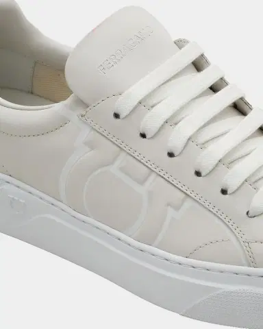 Ferragamo Men's Gancini Leather Low-Top Sneakers | Thumbnail 2 Ferragamo Men's Gancini Leather Low-Top Sneakers | Thumbnail 2