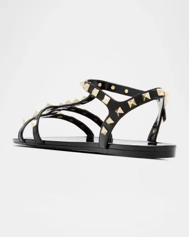 Valentino Garavani Rockstud Jelly Flat Gladiator Sandals | Thumbnail 4 Valentino Garavani Rockstud Jelly Flat Gladiator Sandals | Thumbnail 4