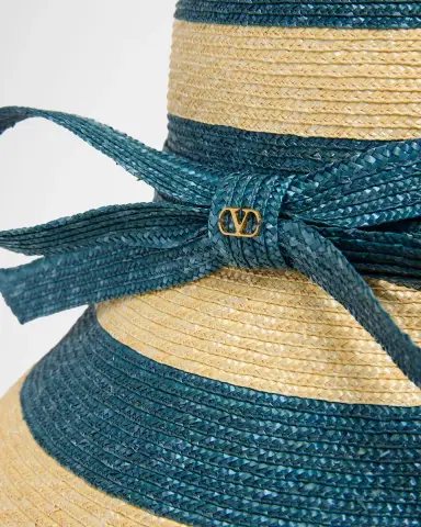 Valentino Garavani VLogo Signature Straw Cloche Hat | Thumbnail 2 Valentino Garavani VLogo Signature Straw Cloche Hat | Thumbnail 2