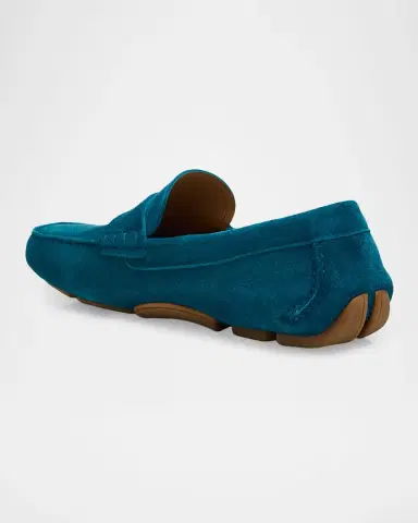 Ferragamo Men 's Petite-Gancini Suede Driving Loafers | Thumbnail 4 Ferragamo Men 's Petite-Gancini Suede Driving Loafers | Thumbnail 4