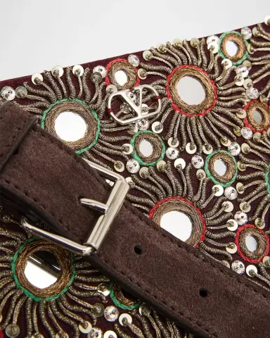 Valentino Garavani Nellcote Medium Studded Fringed Suede Crossbody Bag | Thumbnail 5 Valentino Garavani Nellcote Medium Studded Fringed Suede Crossbody Bag | Thumbnail 5