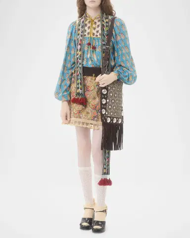 Valentino Garavani Nellcote Medium Studded Fringed Suede Crossbody Bag | Thumbnail 6 Valentino Garavani Nellcote Medium Studded Fringed Suede Crossbody Bag | Thumbnail 6