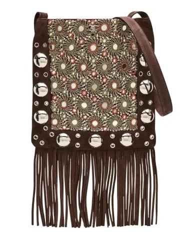 Valentino Garavani Nellcote Medium Studded Fringed Suede Crossbody Bag | Thumbnail 1 Valentino Garavani Nellcote Medium Studded Fringed Suede Crossbody Bag | Thumbnail 1