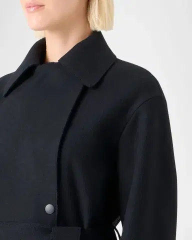 Akris punto Fringed Wool Belted Maxi Trench Coat | Thumbnail 5 Akris punto Fringed Wool Belted Maxi Trench Coat | Thumbnail 5
