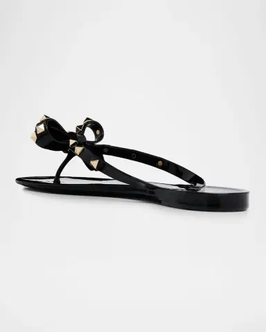 Valentino Garavani Rockstud PVC Flat Thong Sandals | Thumbnail 4 Valentino Garavani Rockstud PVC Flat Thong Sandals | Thumbnail 4