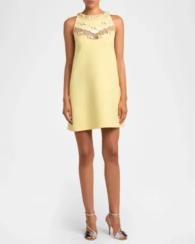 Valentino Garavani Sleeveless Embroidered Mini Shift Dress | Thumbnail 2 Valentino Garavani Sleeveless Embroidered Mini Shift Dress | Thumbnail 2