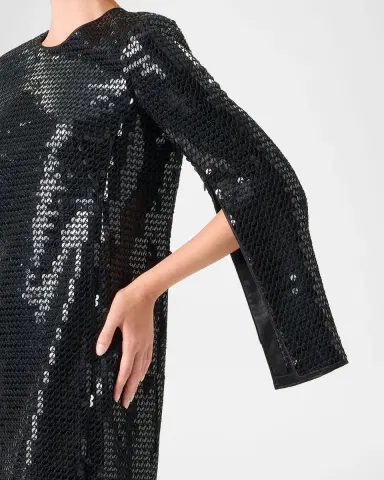 Akris Corded Sequin Short Cocktail Dress | Thumbnail 5 Akris Corded Sequin Short Cocktail Dress | Thumbnail 5