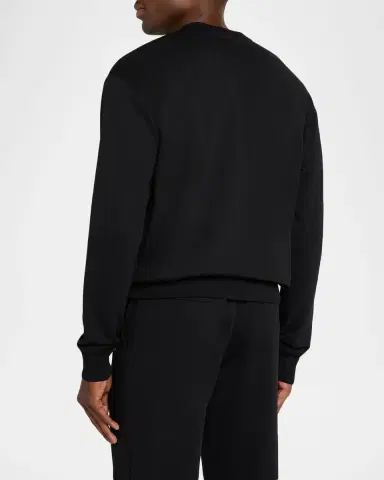 Balmain Men 's Cotton Vintage Logo Crewneck Sweater | Thumbnail 3 Balmain Men 's Cotton Vintage Logo Crewneck Sweater | Thumbnail 3