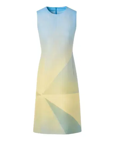 Akris Sunbeam Print Silk Sleeveless Dress | Thumbnail 1 Akris Sunbeam Print Silk Sleeveless Dress | Thumbnail 1