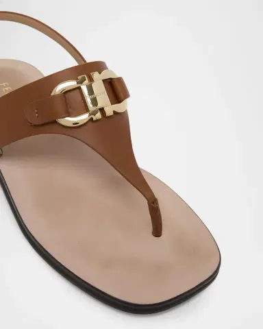 Ferragamo Siriana Gancio Leather Thong Sandals | Thumbnail 3 Ferragamo Siriana Gancio Leather Thong Sandals | Thumbnail 3