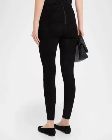 ALICE + OLIVIA Lennox Mid-Rise Suede Leggings | Thumbnail 3 ALICE + OLIVIA Lennox Mid-Rise Suede Leggings | Thumbnail 3