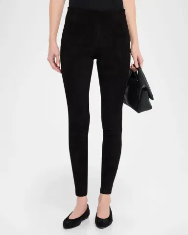 ALICE + OLIVIA Lennox Mid-Rise Suede Leggings | Thumbnail 4 ALICE + OLIVIA Lennox Mid-Rise Suede Leggings | Thumbnail 4