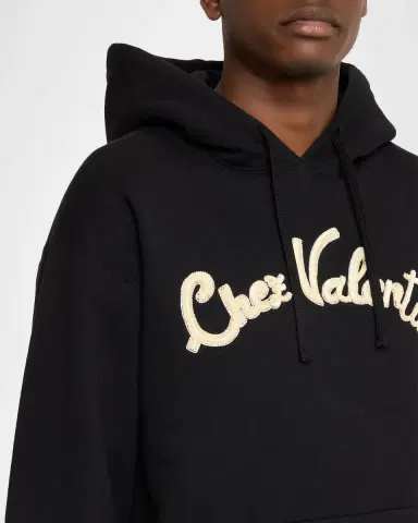 Valentino Garavani Men's Jersey Sequin Logo Cotton Hoodie | Thumbnail 5 Valentino Garavani Men's Jersey Sequin Logo Cotton Hoodie | Thumbnail 5