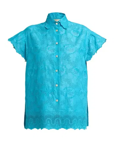 Valentino Garavani Eyelet Embroidered Short-Sleeve Button-Down Shirt | Thumbnail 1 Valentino Garavani Eyelet Embroidered Short-Sleeve Button-Down Shirt | Thumbnail 1