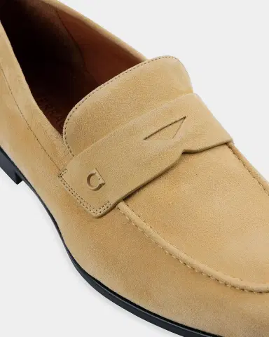 Ferragamo Men 's Tiberio Suede Penny Loafers | Thumbnail 2 Ferragamo Men 's Tiberio Suede Penny Loafers | Thumbnail 2
