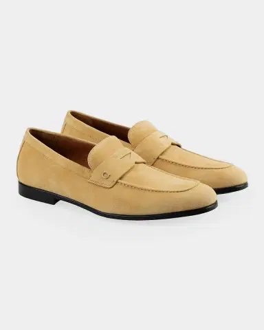 Ferragamo Men 's Tiberio Suede Penny Loafers | Thumbnail 5 Ferragamo Men 's Tiberio Suede Penny Loafers | Thumbnail 5