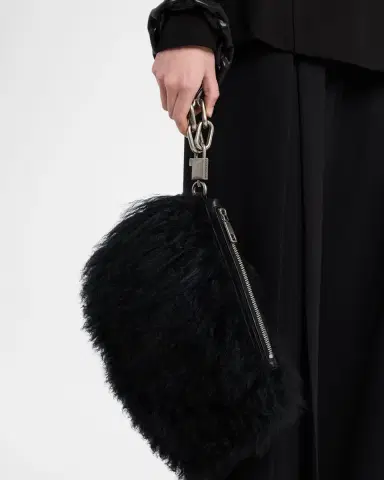 Dolce & Gabbana Shearling Wristlet Clutch Bag | Thumbnail 2 Dolce & Gabbana Shearling Wristlet Clutch Bag | Thumbnail 2