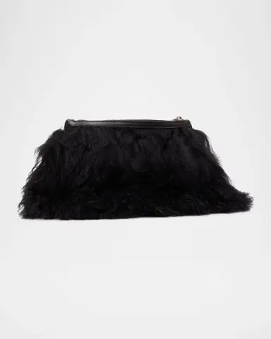 Dolce & Gabbana Shearling Wristlet Clutch Bag | Thumbnail 3 Dolce & Gabbana Shearling Wristlet Clutch Bag | Thumbnail 3