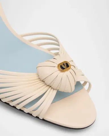 Valentino Garavani 85mm Royal Heart VLogo Leather Slingback Sandals | Thumbnail 5 Valentino Garavani 85mm Royal Heart VLogo Leather Slingback Sandals | Thumbnail 5