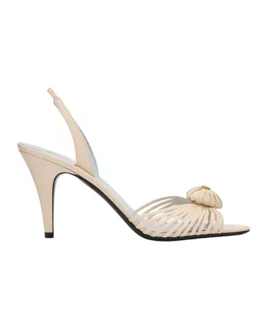 Valentino Garavani 85mm Royal Heart VLogo Leather Slingback Sandals | Thumbnail 1 Valentino Garavani 85mm Royal Heart VLogo Leather Slingback Sandals | Thumbnail 1