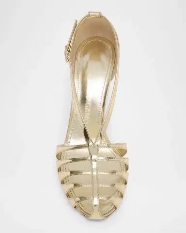 Ferragamo 70mm Lilie Metallic Patent Leather Caged Pumps | Thumbnail 4 Ferragamo 70mm Lilie Metallic Patent Leather Caged Pumps | Thumbnail 4