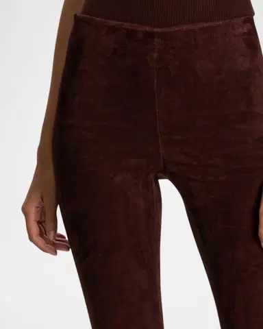 ALICE + OLIVIA Lennox Mid-Rise Suede Leggings | Thumbnail 5 ALICE + OLIVIA Lennox Mid-Rise Suede Leggings | Thumbnail 5