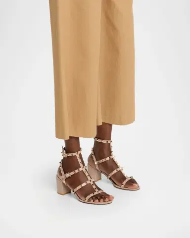 Valentino Garavani 60mm Rockstud Leather City Sandals | Thumbnail 2 Valentino Garavani 60mm Rockstud Leather City Sandals | Thumbnail 2