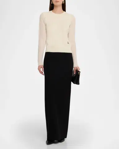 Burberry Constance Wool-Blend Crewneck Sweater | Thumbnail 2 Burberry Constance Wool-Blend Crewneck Sweater | Thumbnail 2