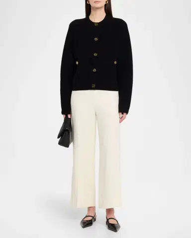 Toteme Cashmere-Wool Hammered Button Cardigan | Thumbnail 2 Toteme Cashmere-Wool Hammered Button Cardigan | Thumbnail 2