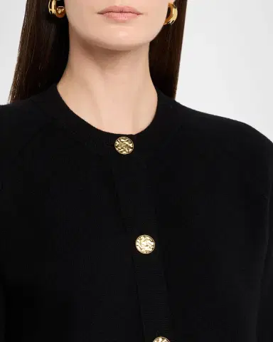 Toteme Cashmere-Wool Hammered Button Cardigan | Thumbnail 5 Toteme Cashmere-Wool Hammered Button Cardigan | Thumbnail 5