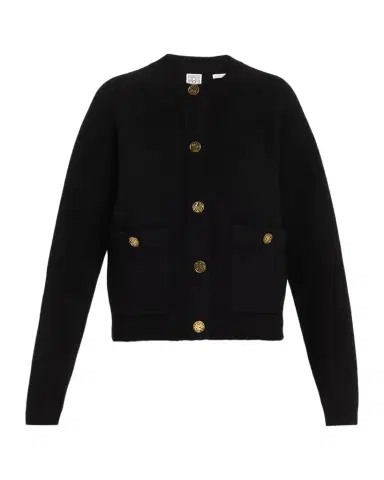 Toteme Cashmere-Wool Hammered Button Cardigan | Thumbnail 1 Toteme Cashmere-Wool Hammered Button Cardigan | Thumbnail 1