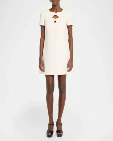 Valentino Garavani Bow Cutout Short-Sleeve Mini Dress | Thumbnail 2 Valentino Garavani Bow Cutout Short-Sleeve Mini Dress | Thumbnail 2
