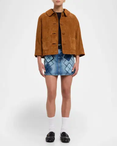 Marc Jacobs Argyle Patchwork Denim Mini Skirt | Thumbnail 2 Marc Jacobs Argyle Patchwork Denim Mini Skirt | Thumbnail 2