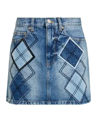 Marc Jacobs Argyle Patchwork Denim Mini Skirt | Thumbnail 1 Marc Jacobs Argyle Patchwork Denim Mini Skirt | Thumbnail 1