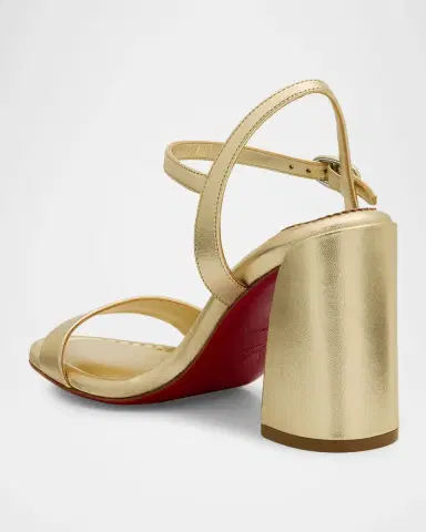Christian Louboutin 85mm Miss Jane Metallic Leather Ankle-Strap Sandals | Thumbnail 4 Christian Louboutin 85mm Miss Jane Metallic Leather Ankle-Strap Sandals | Thumbnail 4