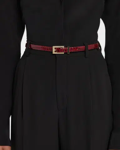 TOM FORD Shiny Stamped Croc-Embossed Leather Belt | Thumbnail 2 TOM FORD Shiny Stamped Croc-Embossed Leather Belt | Thumbnail 2