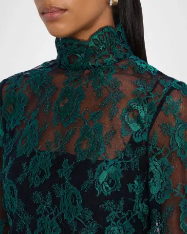 Valentino Garavani Floral Lace High-Neck Top | Thumbnail 5 Valentino Garavani Floral Lace High-Neck Top | Thumbnail 5